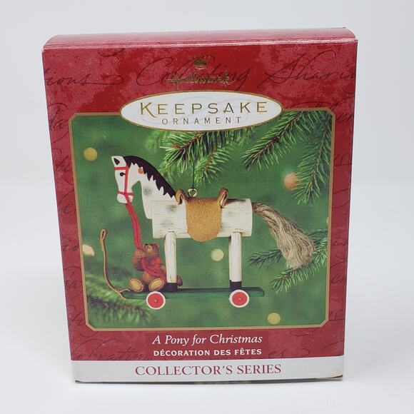 2000 Hallmark A Pony For Christmas #3 Handcrafted Keepsake Holiday Ornament - Picture 1 of 10